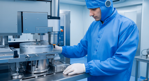 Scientist rechecking